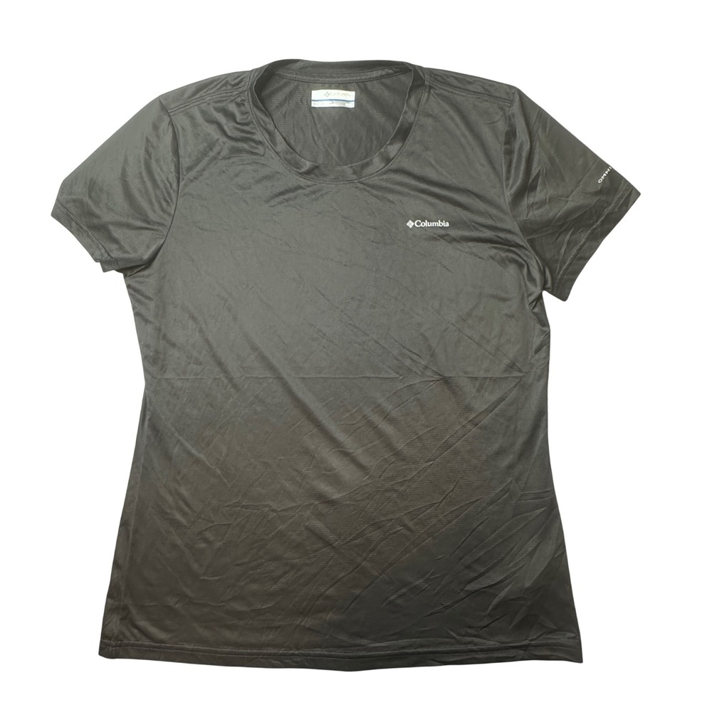 Columbia‎ T-Shirt Womens M Gray Omni-Wick Short Sleeve Active Performance Top
